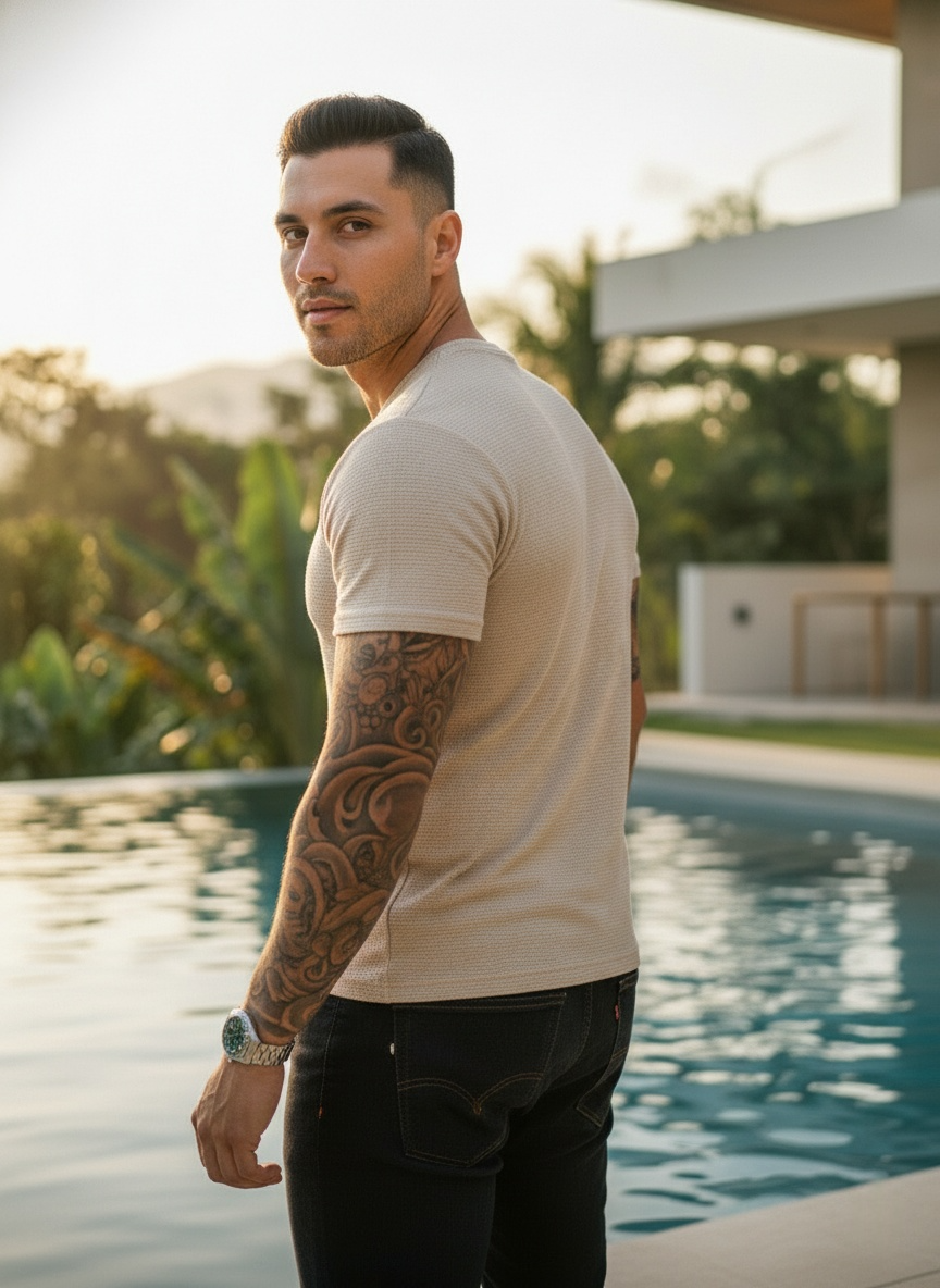 CAMISETA TEXTURIZADA CLAY